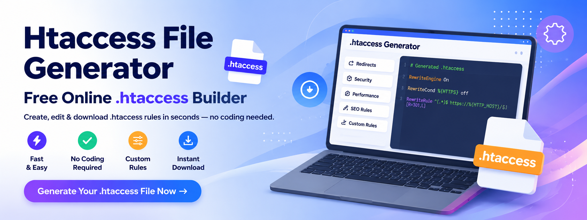 Generator .htaccess Files Online Instantly โ No Coding Needed